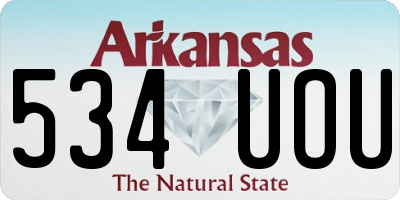 AR license plate 534UOU