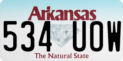 AR license plate 534UOW