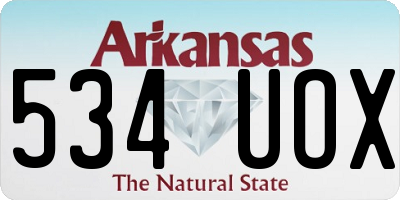 AR license plate 534UOX