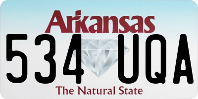 AR license plate 534UQA
