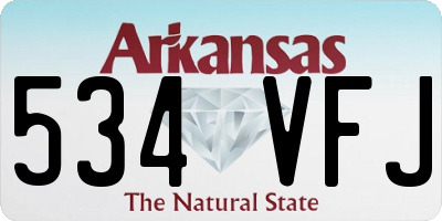 AR license plate 534VFJ
