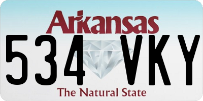 AR license plate 534VKY