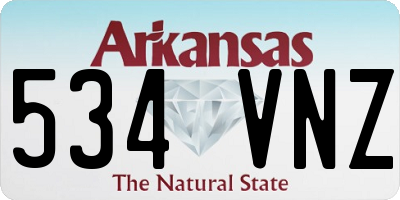 AR license plate 534VNZ