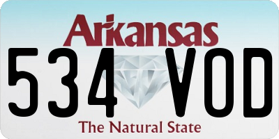 AR license plate 534VOD