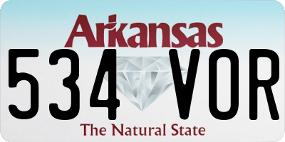 AR license plate 534VOR