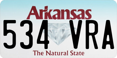 AR license plate 534VRA