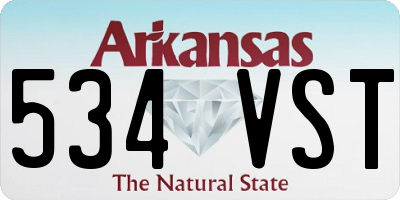 AR license plate 534VST