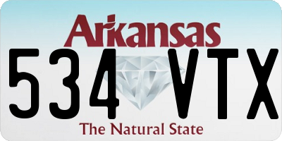 AR license plate 534VTX