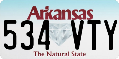 AR license plate 534VTY
