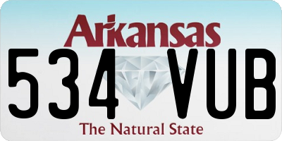AR license plate 534VUB
