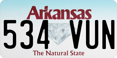 AR license plate 534VUN