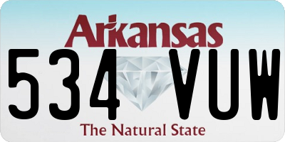 AR license plate 534VUW
