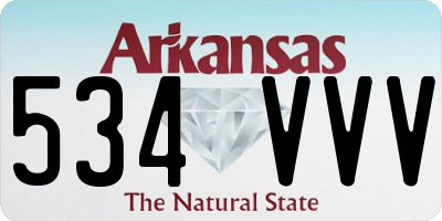 AR license plate 534VVV