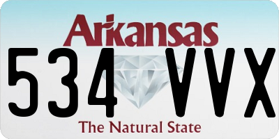 AR license plate 534VVX