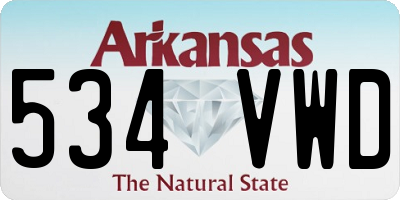 AR license plate 534VWD