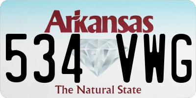 AR license plate 534VWG