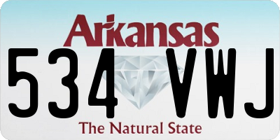 AR license plate 534VWJ