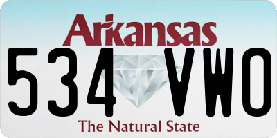 AR license plate 534VWO