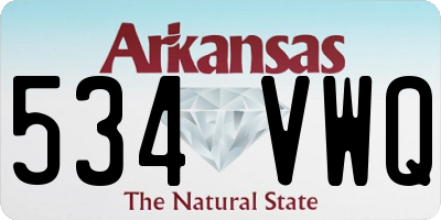 AR license plate 534VWQ