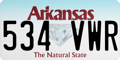 AR license plate 534VWR