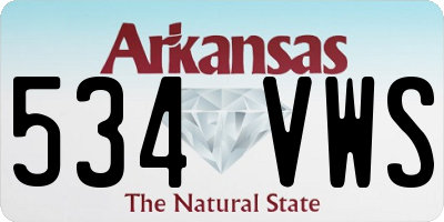 AR license plate 534VWS