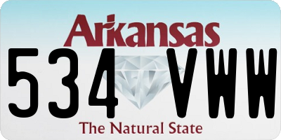 AR license plate 534VWW
