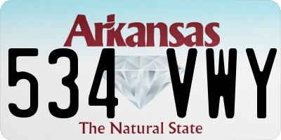 AR license plate 534VWY