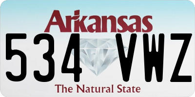 AR license plate 534VWZ
