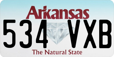 AR license plate 534VXB