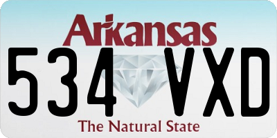 AR license plate 534VXD