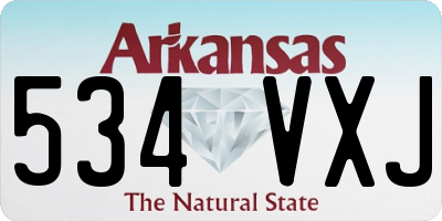 AR license plate 534VXJ