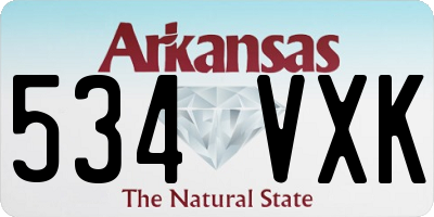 AR license plate 534VXK