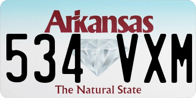 AR license plate 534VXM