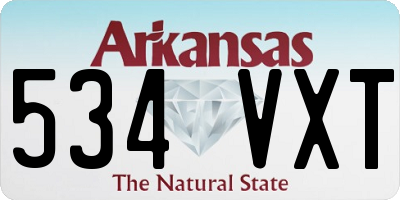 AR license plate 534VXT