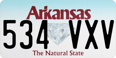 AR license plate 534VXV
