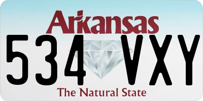 AR license plate 534VXY