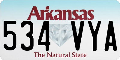 AR license plate 534VYA