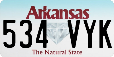 AR license plate 534VYK