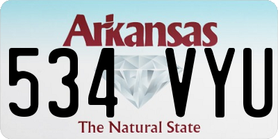 AR license plate 534VYU