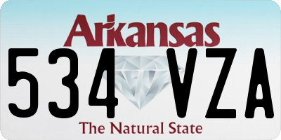 AR license plate 534VZA