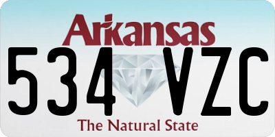 AR license plate 534VZC