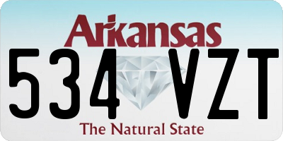 AR license plate 534VZT