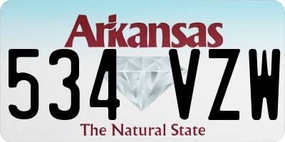AR license plate 534VZW