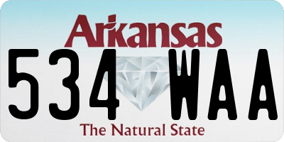 AR license plate 534WAA
