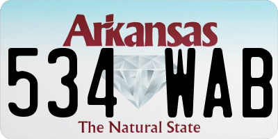 AR license plate 534WAB