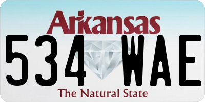AR license plate 534WAE