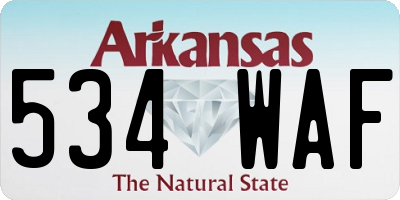 AR license plate 534WAF