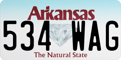 AR license plate 534WAG