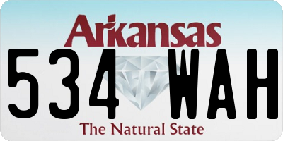 AR license plate 534WAH