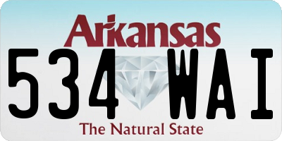 AR license plate 534WAI